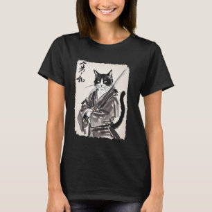 Samurai Cat Vintag Japanisch Ukiyo-e Art Warrior G T-Shirt