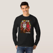 Samurai Cat Warrior Eye Patch in Tradition T-Shirt (Vorne ganz)