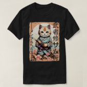 Samurai Cat Warrior Japanisch Ninja Kitty Kawaii 3 T-Shirt (Design vorne)