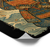 Samurai Cat Warrior Japanisch Ukiyo-e Artwork Cat Poster (Ecke)