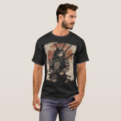 Samurai Cat Warrior Kunstliebhaber T-Shirt (Vorne ganz)