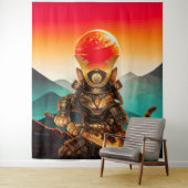 Samurai Cat Warrior Legend Wall Tapestry Wandteppich (Beispiel)