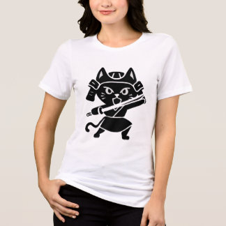 Samurai Cat Warrior - Niedlich Ninja Kitten Fighte Tri-Blend Shirt