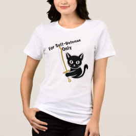 Samurai Cat Warrior - Niedlich Ninja Kitten mit Sc Tri-Blend Shirt