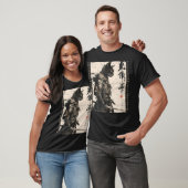 Samurai Cat Warrior Ukiyo Ink Artwork Cat Samurai T-Shirt (Unisex)