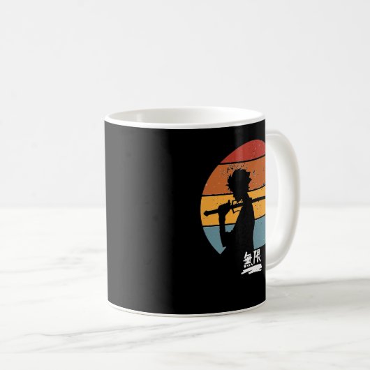 Samurai Champloo Mugen Sunse Silhoue Mugen Sam Kaffeetasse (VorderseiteRechts)