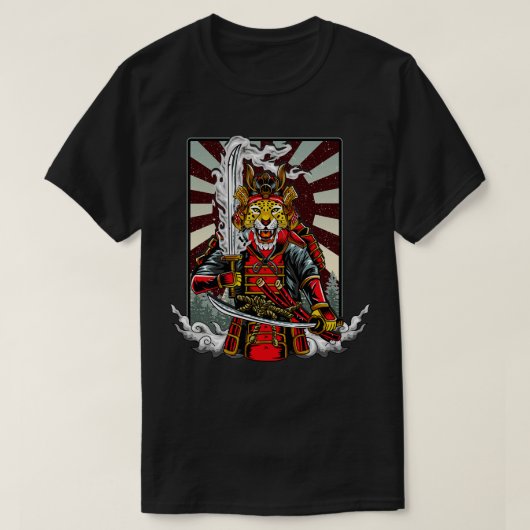 Samurai Cheetah Warrior Japan T-Shirt (Design vorne)