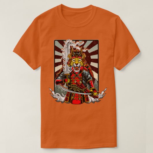 Samurai Cheetah Warrior Japan T-Shirt (Design vorne)