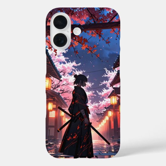 Samurai Cherry Blossoms Case-Mate iPhone Hülle (Rückseite)