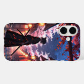 Samurai Cherry Blossoms Case-Mate iPhone Hülle (Rückseite (Horizontal))