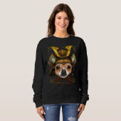 Samurai Chihuahua Dog Warrior Samurai Sweatshirt (Vorne ganz)