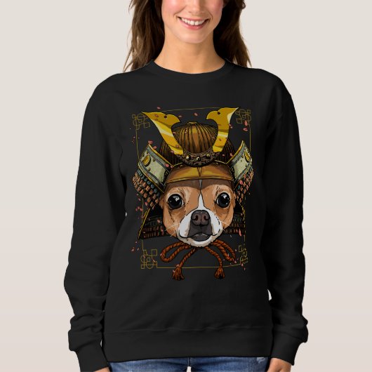 Samurai Chihuahua Dog Warrior Samurai Sweatshirt (Vorderseite)