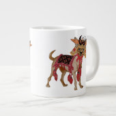 Samurai Chihuahua Giant Coffee Tasse (Vorderseite Rechts)