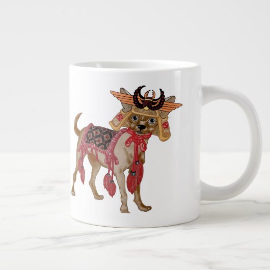 Samurai Chihuahua Giant Coffee Tasse (Rechts)