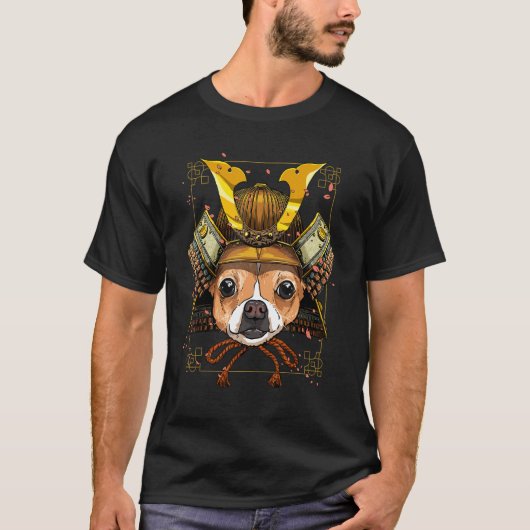 Samurai Chihuahua Owner Dog Japanese Warrior Bush T-Shirt (Vorderseite)