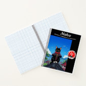 Samurai Compassion Cat Spiral Notebook Notizblock (Innenseite)