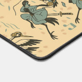 Samurai Crane with Headphones  Schreibtischunterlage (Ecke)