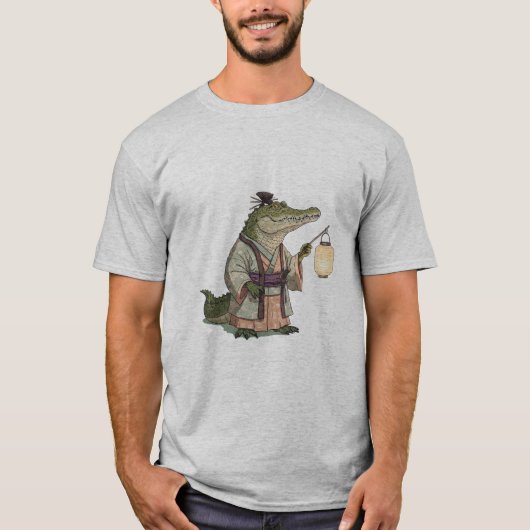 "Samurai Crocodile Warrior" T-Shirt (Vorderseite)