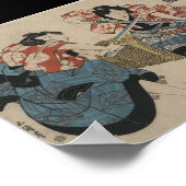 Samurai Crossing Schwerter um 1825 Poster (Ecke)