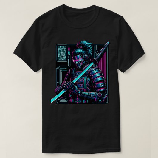 Samurai Cyberpunk T-Shirt (Design vorne)