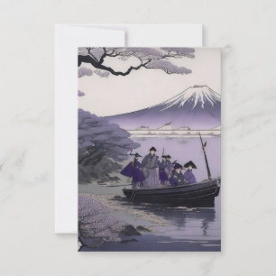 Samurai-Dankeskarten Mount Fuji japanische Kunst Dankeskarte