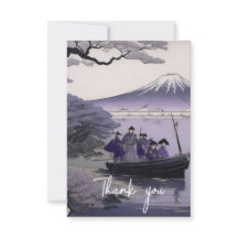 Samurai-Dankeskarten-Mount-Fuji-Japanische-Kunst