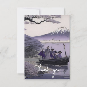 Samurai-Dankeskarten-Mount-Fuji-Japanische-Kunst Dankeskarte