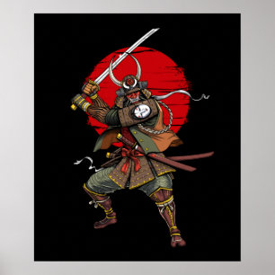 Samurai Demon Oni Poster