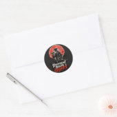 Samurai-Disziplin-Motivations-Kunst Runder Aufkleber (Umschlag)