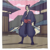 Samurai Duschvorhang (Vorderseite)