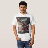 Samurai Eagle: Hyper-Realistische Schlachtfeldszen T-Shirt (Vorne ganz)