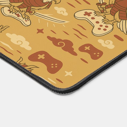Samurai Eagle with Game Controller  Schreibtischunterlage (Ecke)