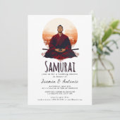 Samurai Einladung (Stehend Vorderseite)
