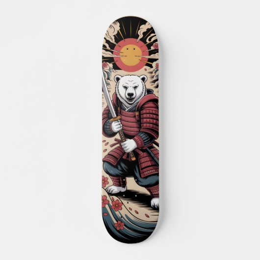Samurai-Eisbär-Krieger-Skateboard Skateboard (Vorne)