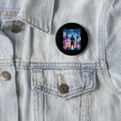 Samurai Electric Pole in Japanisch Retro Cyberpunk Button (Beispiel)