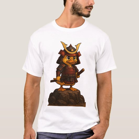 Samurai-Enten-Krieger T-Shirt (Vorderseite)