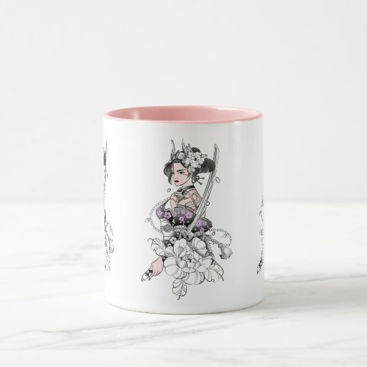 Samurai Female Warrior Tasse (Zentrum)