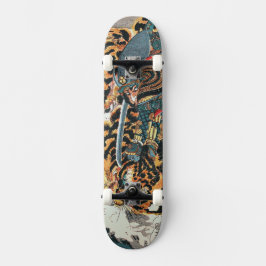 Samurai Fighting a Tiger, Kuniyoshi, Ukiyo-e Skateboard