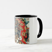 Samurai Fighting a Tiger, Kuniyoshi, Ukiyo-e Tasse (VorderseiteRechts)