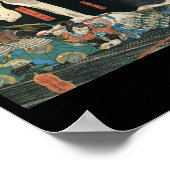 Samurai Fighting and a Giant Skeleton c. 1800's Poster (Ecke)