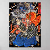 Samurai Fights Blue Demon Poster (Vorne)