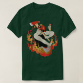 Samurai Firefighter Fireman Ukiyoe Japanischer War T-Shirt (Design vorne)