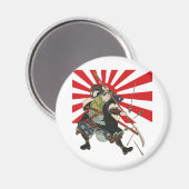 Samurai Flag Magnet (Vorderseite/Rückseite)