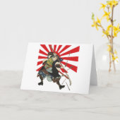 Samurai-Flaggen-Gruß-Karte Karte (Gelbe Blume)