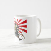 Samurai-Flaggen-Tasse Kaffeetasse (VorderseiteRechts)