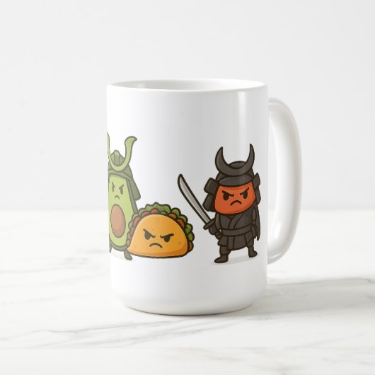 Samurai Food Warriors Kaffeetasse (VorderseiteRechts)