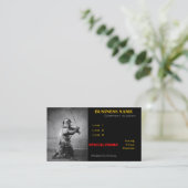 Samurai Foto Visitenkarte (Stehend Vorderseite)
