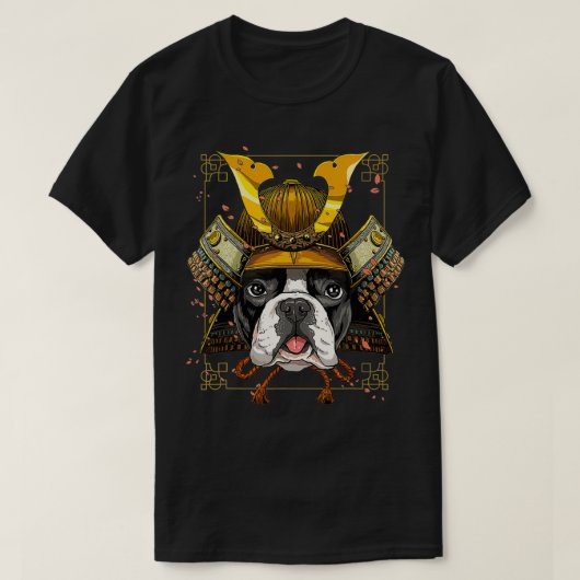 Samurai French Bulldog Dog Warrior Samurai Lovers T-Shirt (Design vorne)
