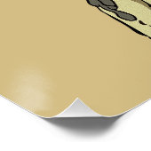 Samurai Frog mit Red Sun Ästhetik Poster (Ecke)