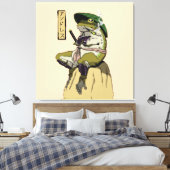 Samurai Frog Poster Imitate Canvas Print Acryl Pri Leinwanddruck (Insitu (Schlafzimmer))